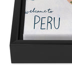 Peru Map Framed Canvas Print Gallery Image 3