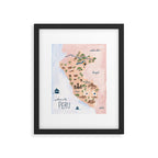 Peru Map Framed Art Print Gallery Image 5