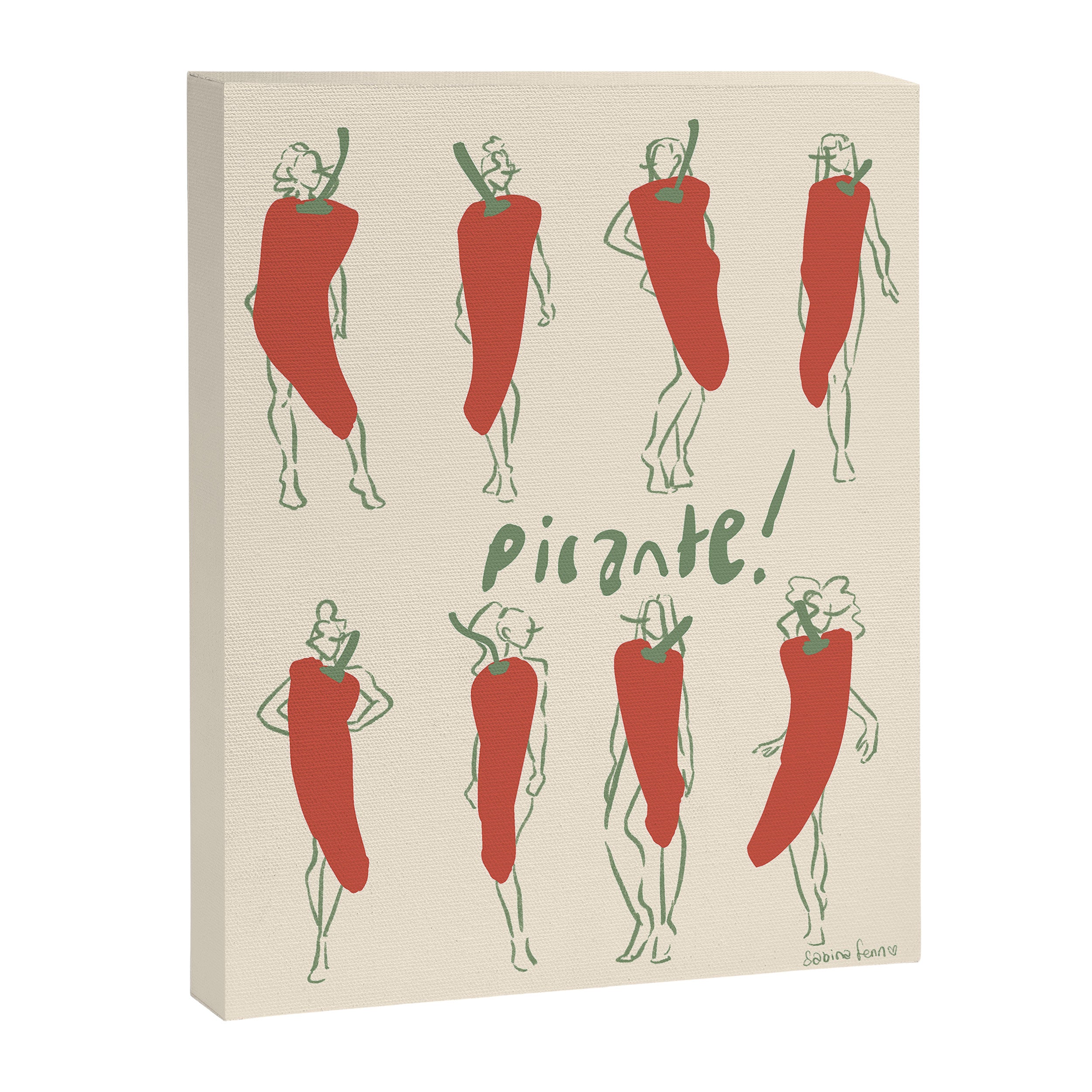 Picante! Spicy chili pepper people Canvas Print Gallery Image 6