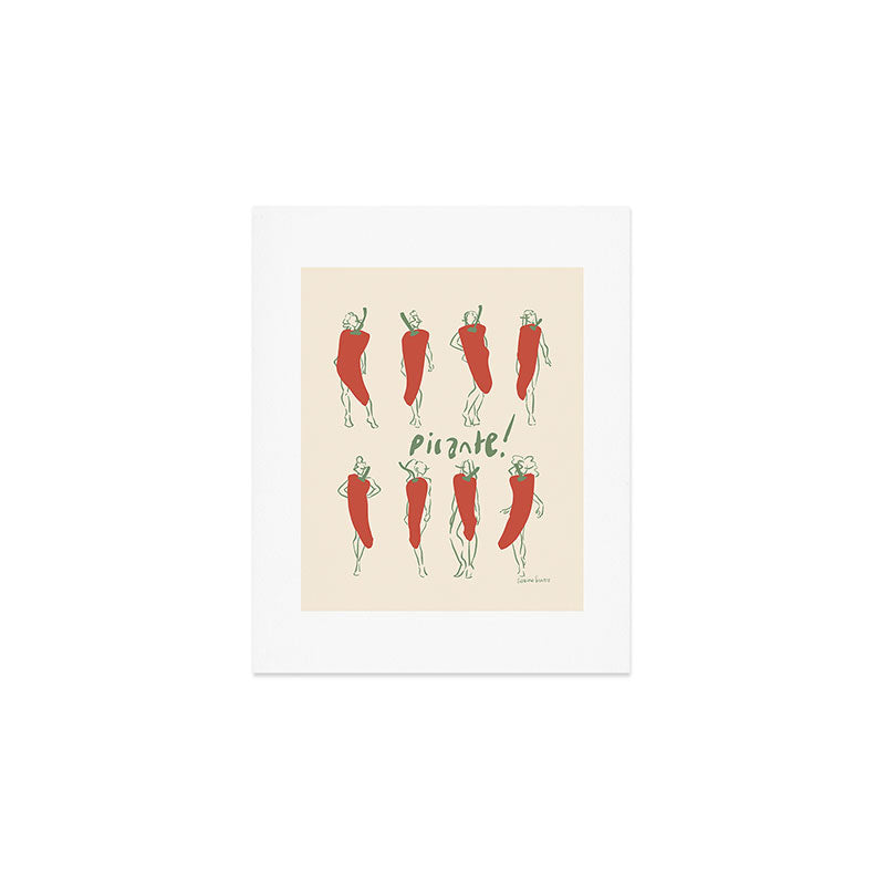Picante! Spicy chili pepper people Art Print Gallery Image 1