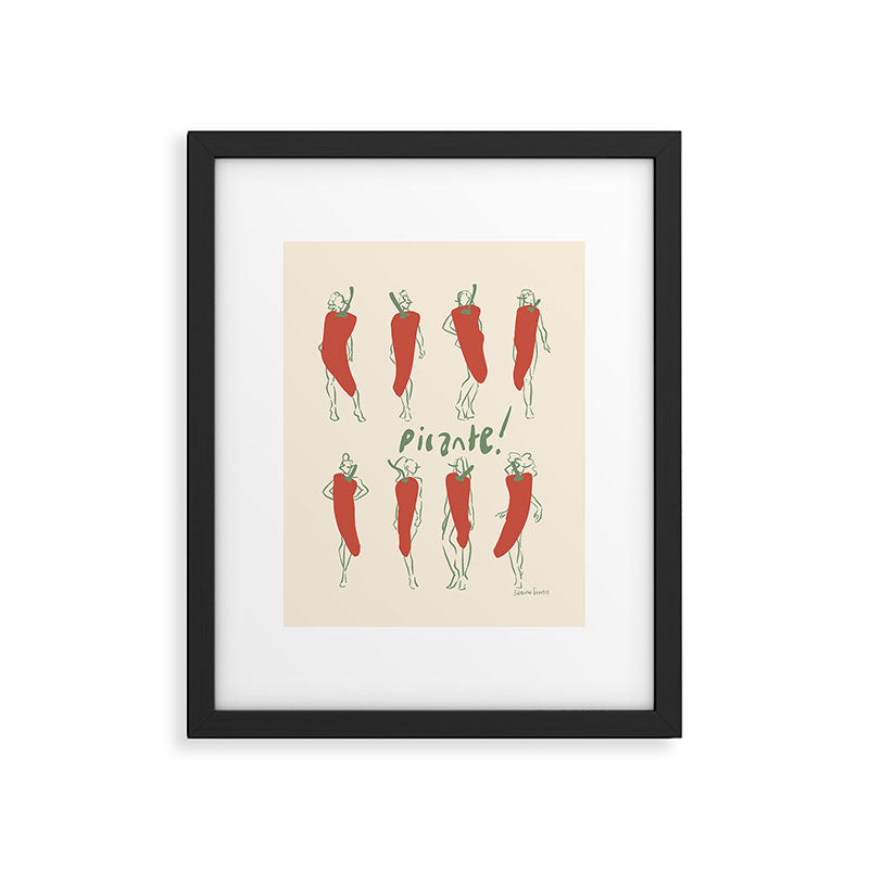 Picante! Spicy chili pepper people Framed Art Print Gallery Image 5