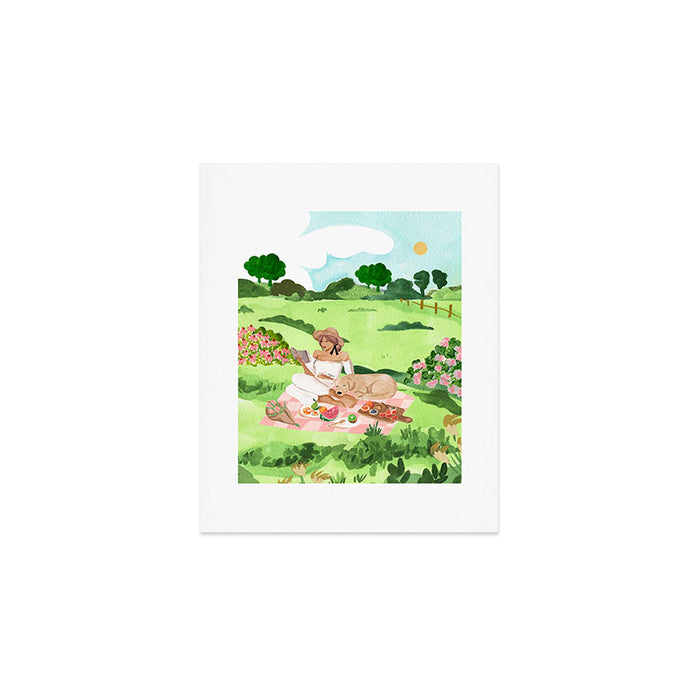 Picnic with Pup Art Print Gallery Image 1