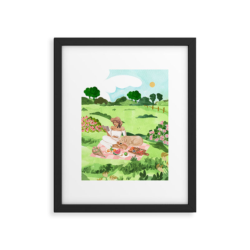 Picnic with Pup Framed Art Print Gallery Image 5