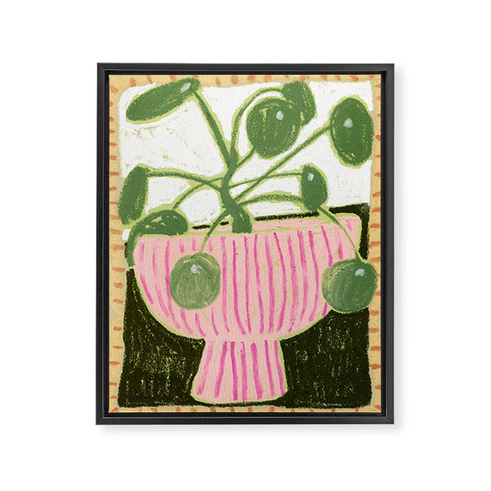Pilea Framed Canvas Print Gallery Image 1