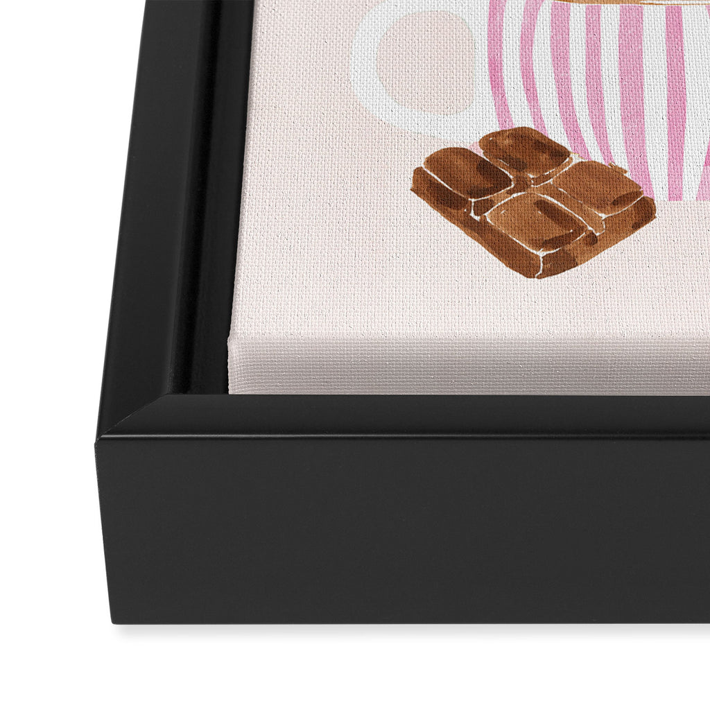 Pink Christmas Still Life Framed Canvas Print Gallery Image 3
