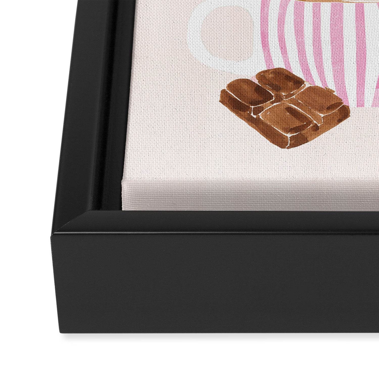Pink Christmas Still Life Framed Canvas Print Gallery Image 3