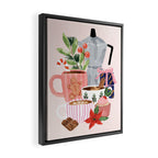 Pink Christmas Still Life Framed Canvas Print Gallery Image 2