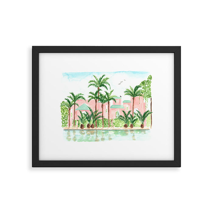 Pink Hotel Framed Art Print Gallery Image 1