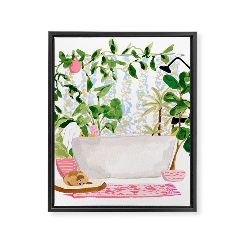 Plant Bath Framed Canvas Print Gallery Image 8