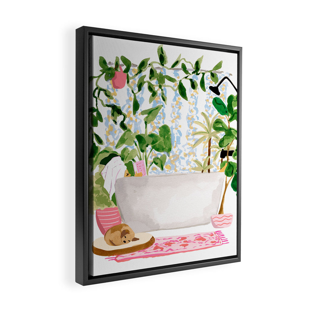 Plant Bath Framed Canvas Print Gallery Image 2