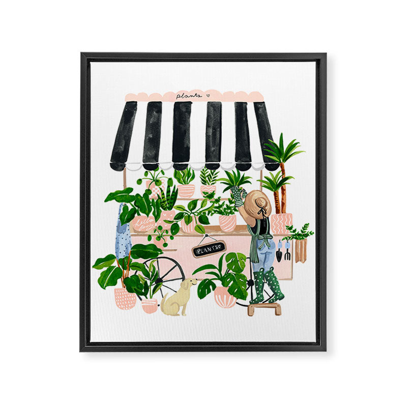 Plant Cart Framed Canvas Print Gallery Image 6