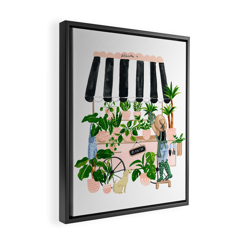 Plant Cart Framed Canvas Print Gallery Image 2