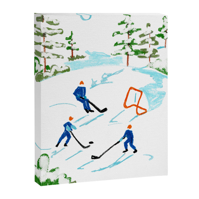 Pond Hockey Canvas Print Gallery Image 1