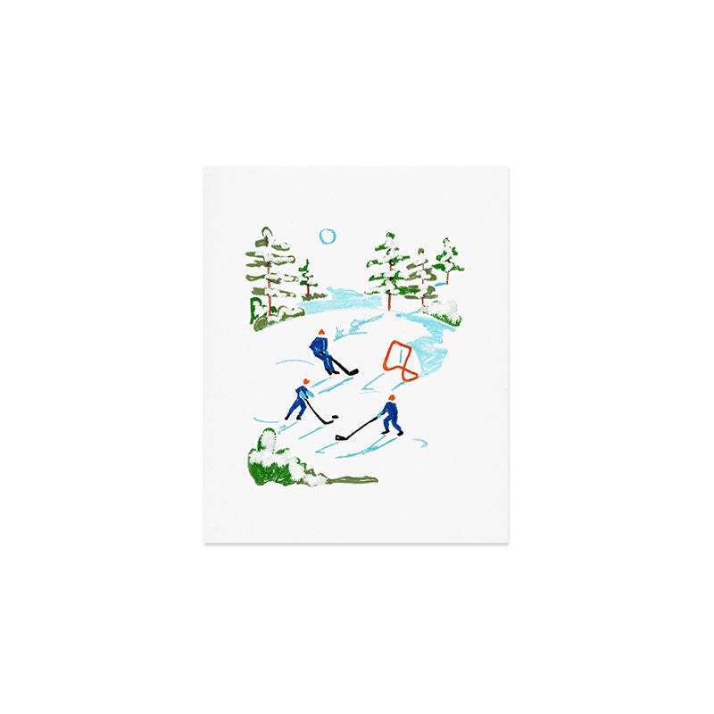 Pond Hockey Art Print Gallery Image 1