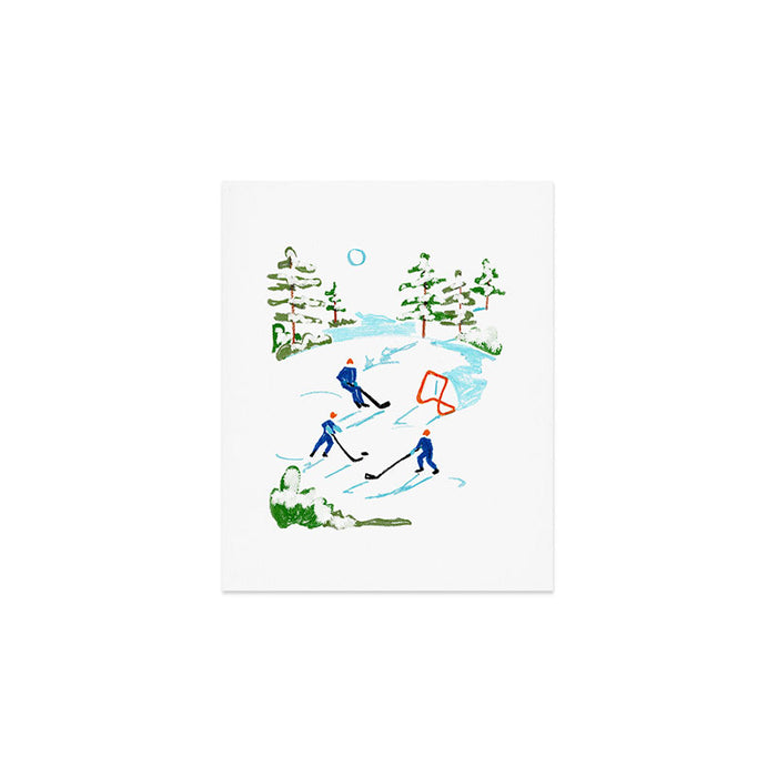 Pond Hockey Art Print Gallery Image 1