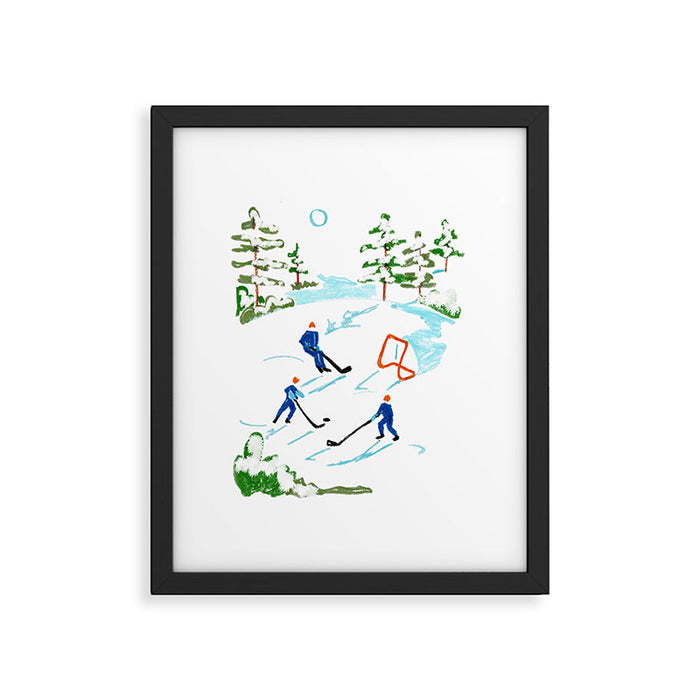 Pond Hockey Framed Art Print Gallery Image 1