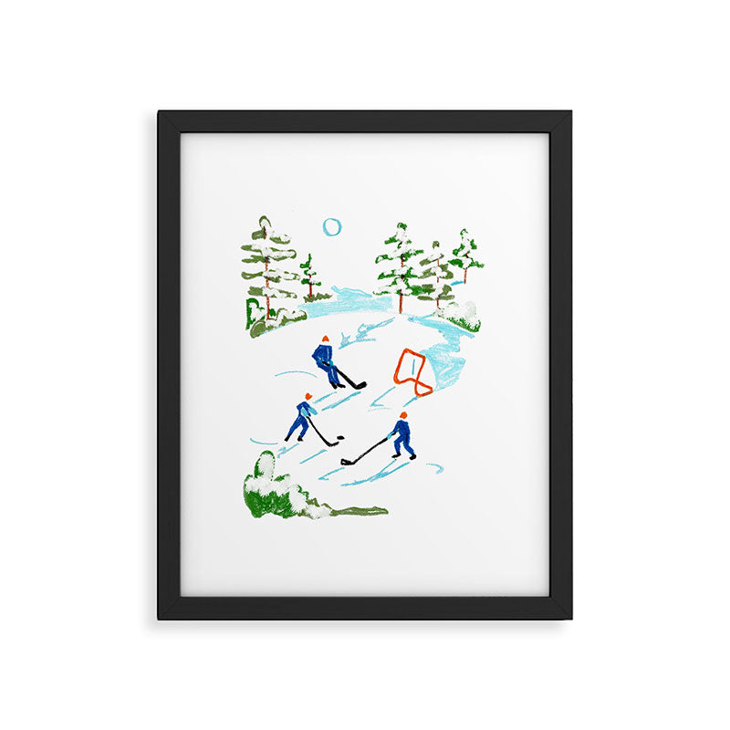 Pond Hockey Framed Art Print Gallery Image 5
