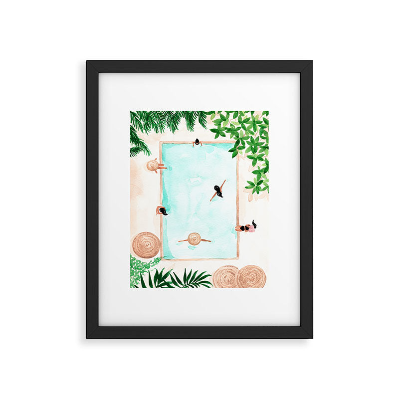 Pool Day Framed Art Print Gallery Image 4