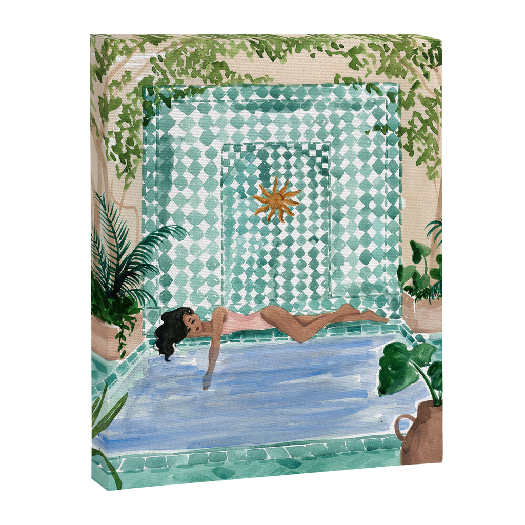 Poolside Siesta Canvas Print Gallery Image 6