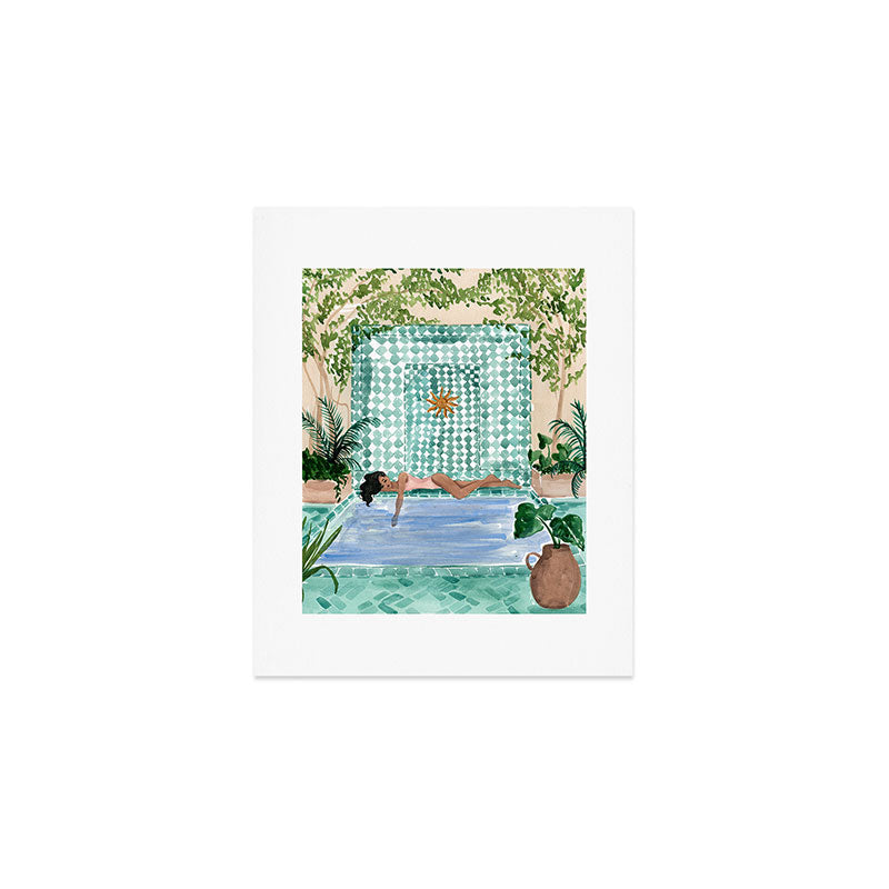 Poolside Siesta Art Print Gallery Image 1