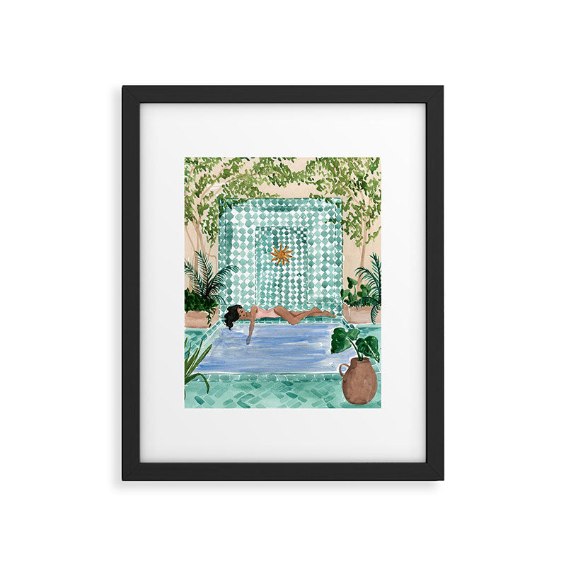 Poolside Siesta Framed Art Print Gallery Image 5