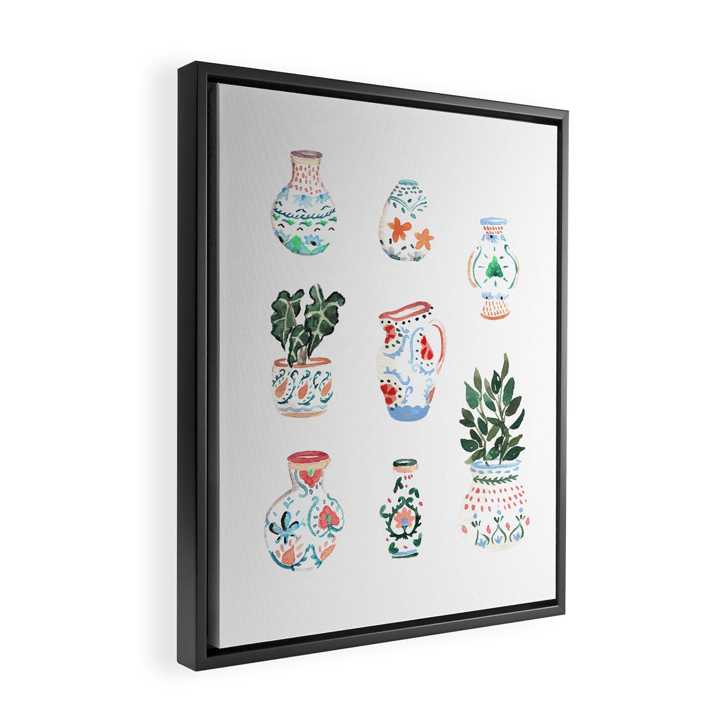Pots Framed Canvas Print Gallery Image 2