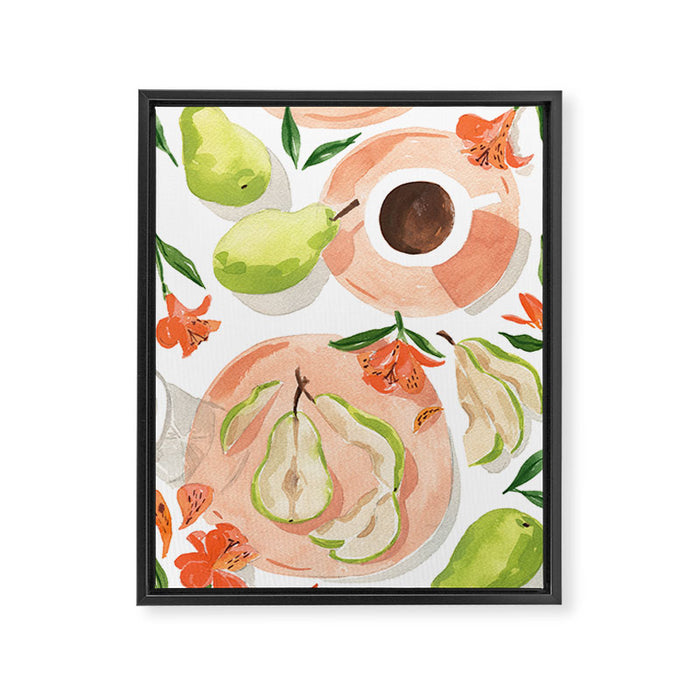 Pretty Pears Still Life Framed Canvas Print Gallery Image 1