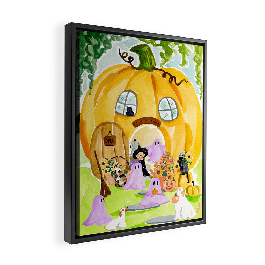 Pumpkin Cafe Framed Canvas Print Gallery Image 2