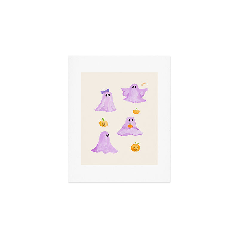 Purple Ghosts Art Print Gallery Image 1