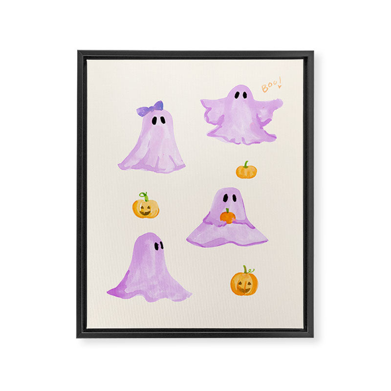 Purple Ghosts Framed Canvas Print Gallery Image 6