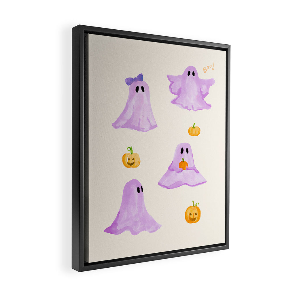 Purple Ghosts Framed Canvas Print Gallery Image 2