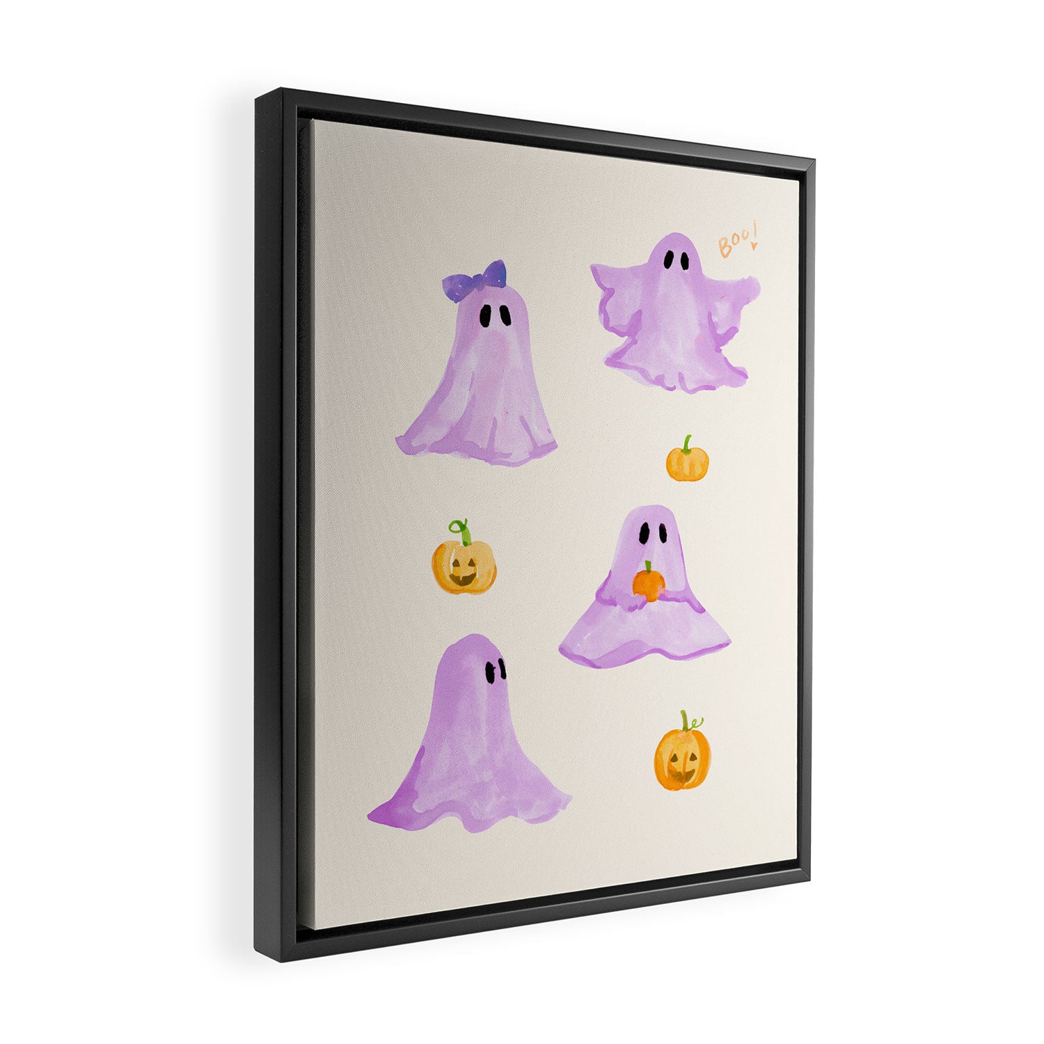 Purple Ghosts Framed Canvas Print Gallery Image 2