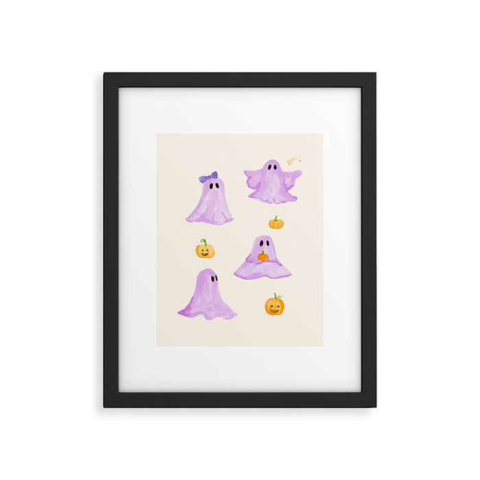 Purple Ghosts Framed Art Print Gallery Image 1