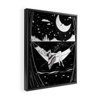 Reading in the Moonlight Framed Canvas Print Gallery Image 2