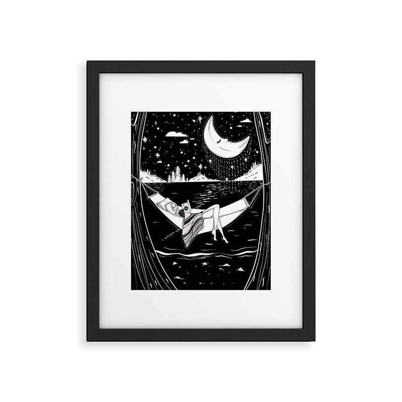Reading in the Moonlight Framed Art Print Gallery Image 5