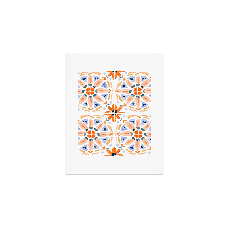 Red and Pink Tiles Art Print Gallery Image 1