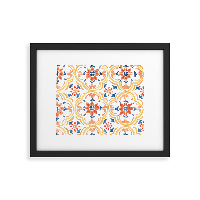 Red and Yellow tiles Framed Art Print Gallery Image 6