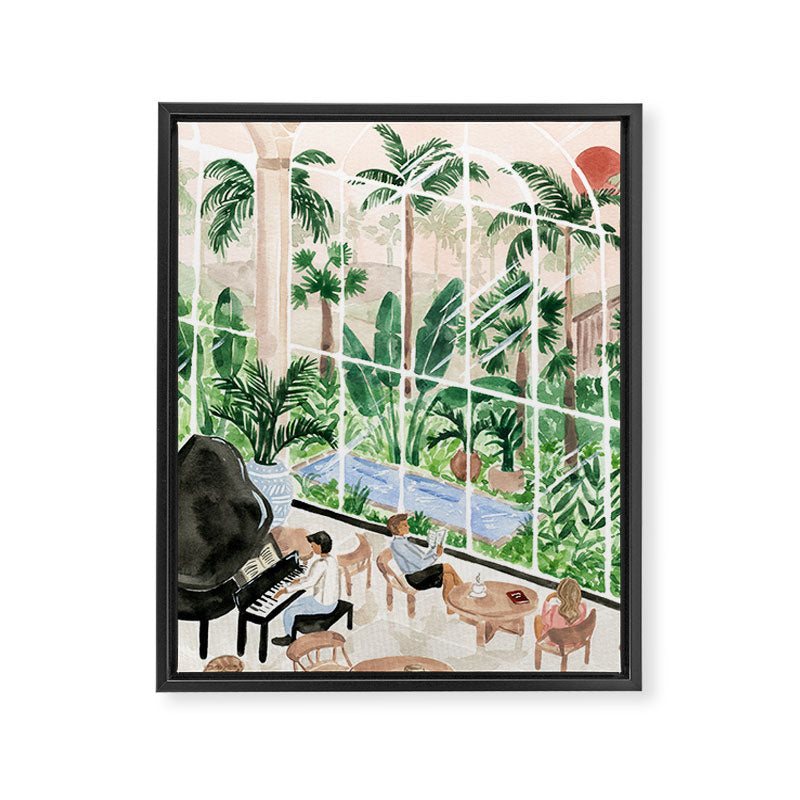 Resort Lobby Framed Canvas Print Gallery Image 6