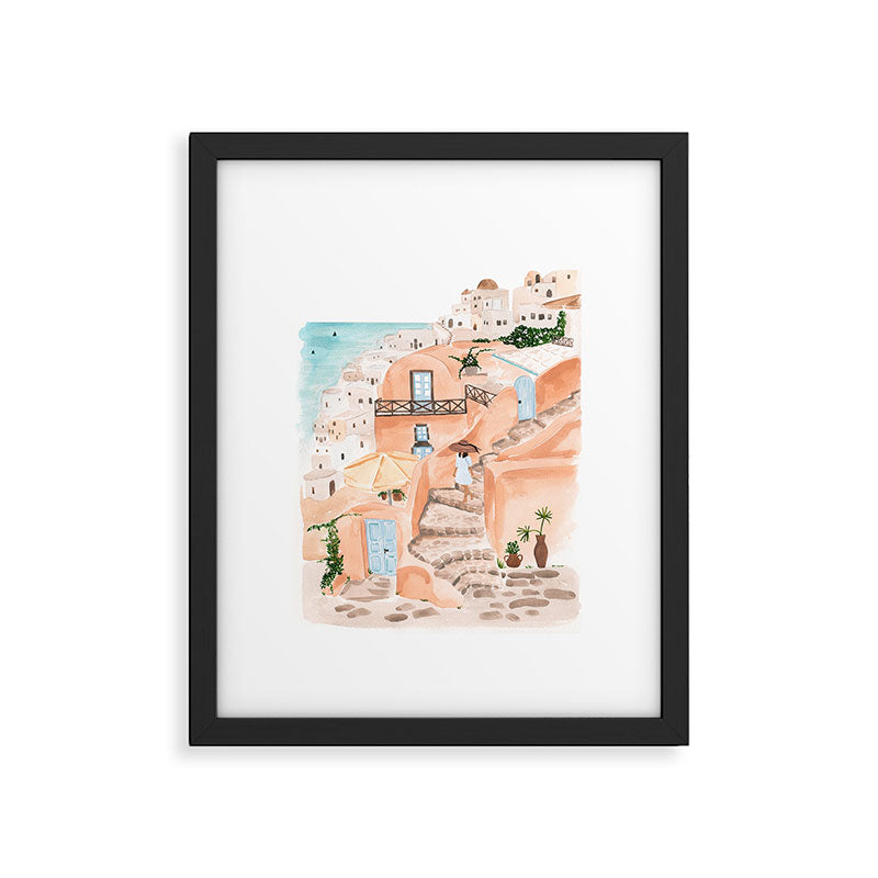 Santorini Framed Art Print Gallery Image 5