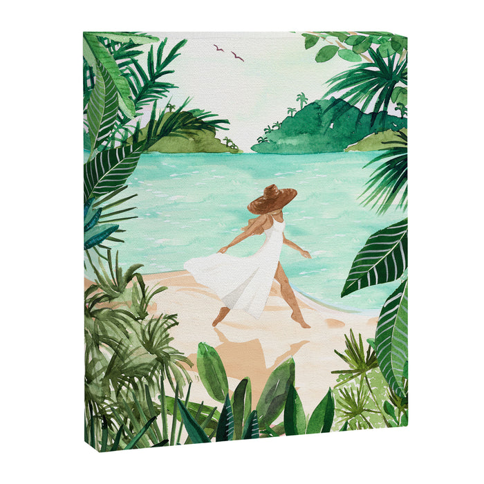 Seaside Beach Girl Canvas Print Gallery Image 1