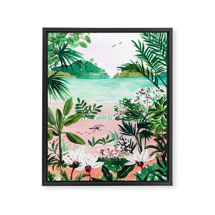 Seaside Meadow Framed Canvas Print Gallery Image 1