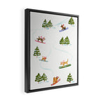 Ski Dogs Framed Canvas Print Gallery Image 2