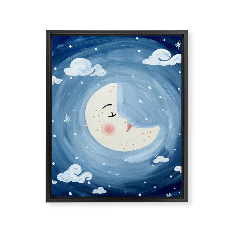 Sleeping Moon Framed Canvas Print Gallery Image 8