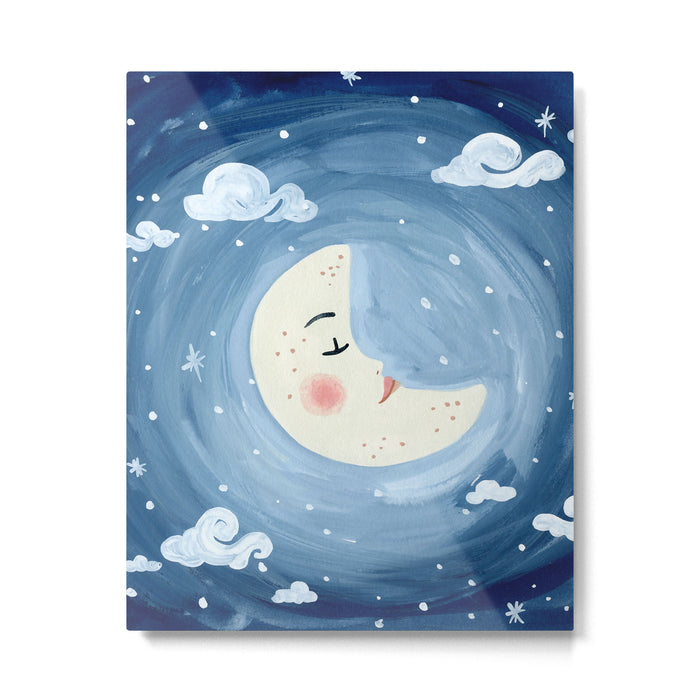 Sleeping Moon Metal Print Gallery Image 1