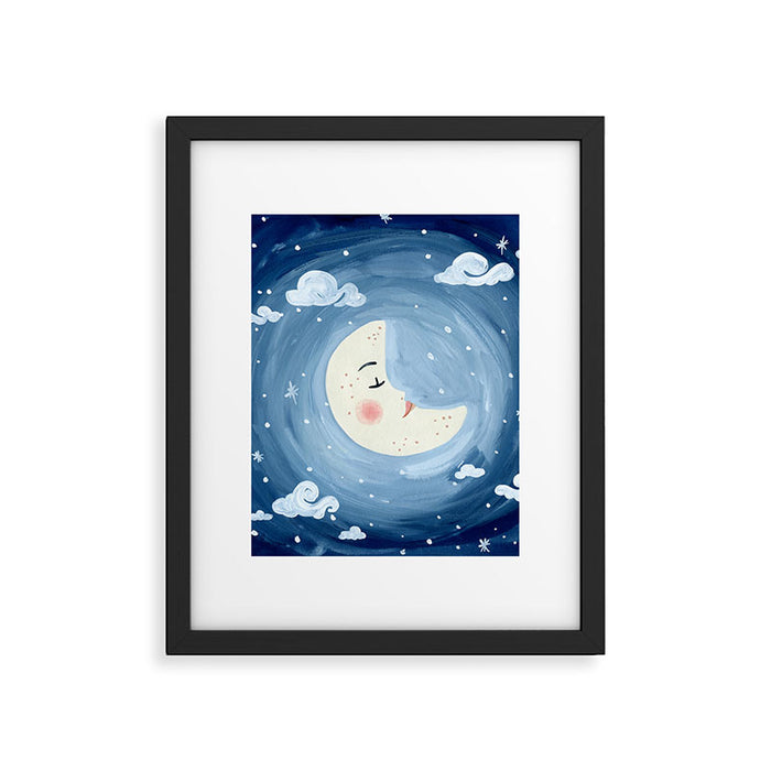 Sleeping Moon Framed Art Print Gallery Image 1