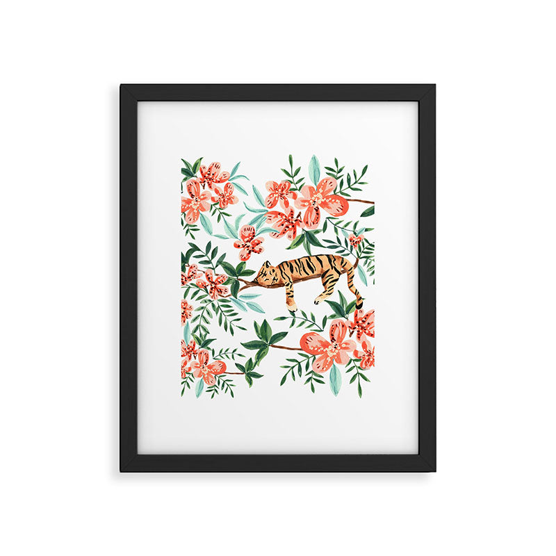 Sleeping Tiger Framed Art Print Gallery Image 6
