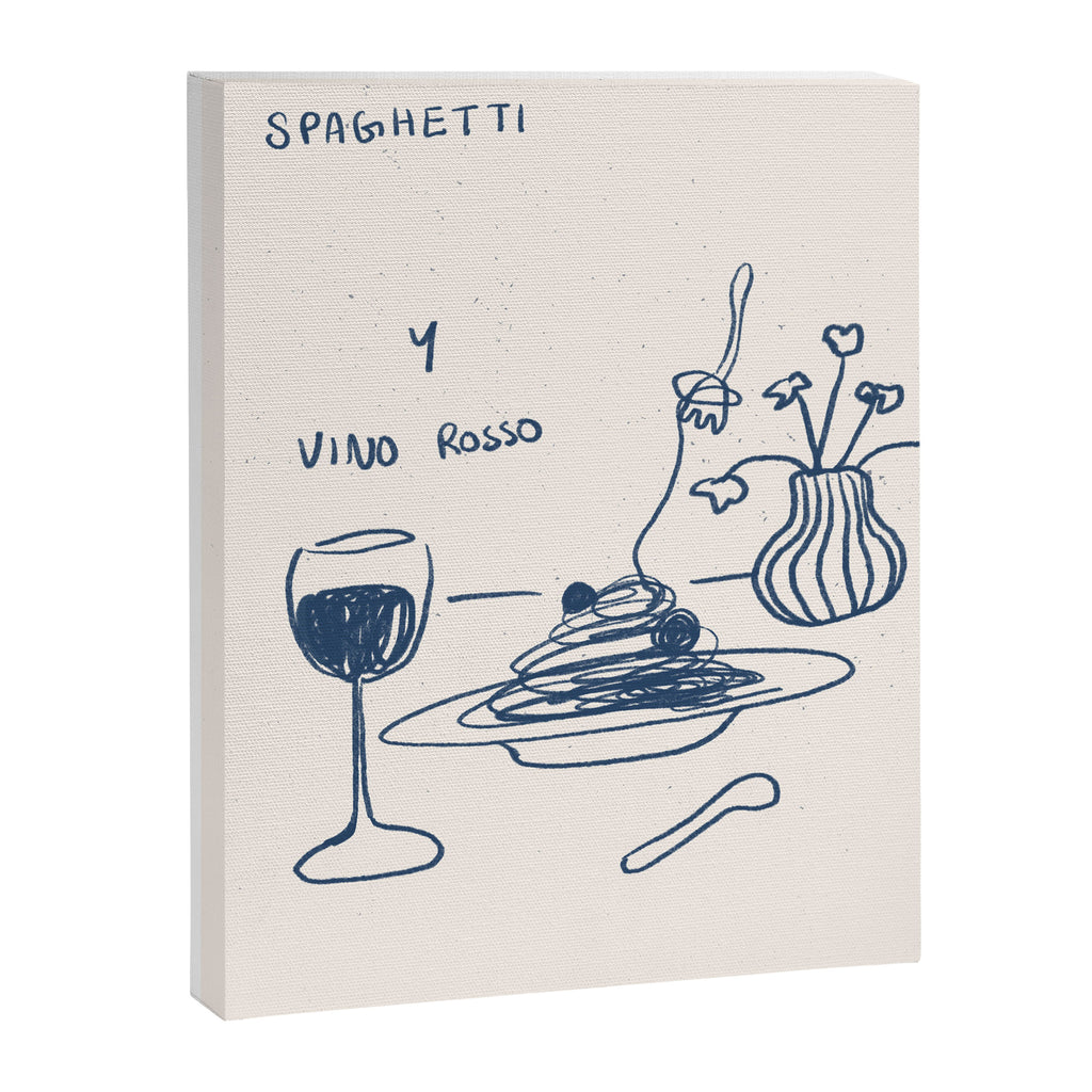 Spaghetti and Red Wine Canvas Print Gallery Image 6