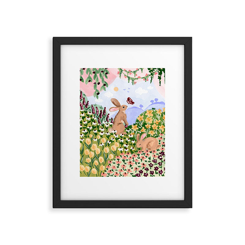 Spring Bunnies Framed Art Print Gallery Image 4
