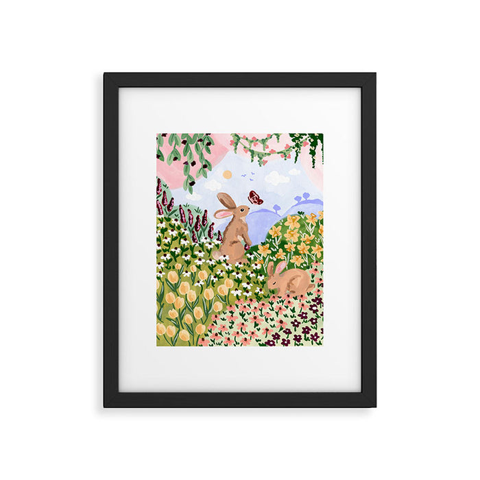Spring Bunnies Framed Art Print Gallery Image 1