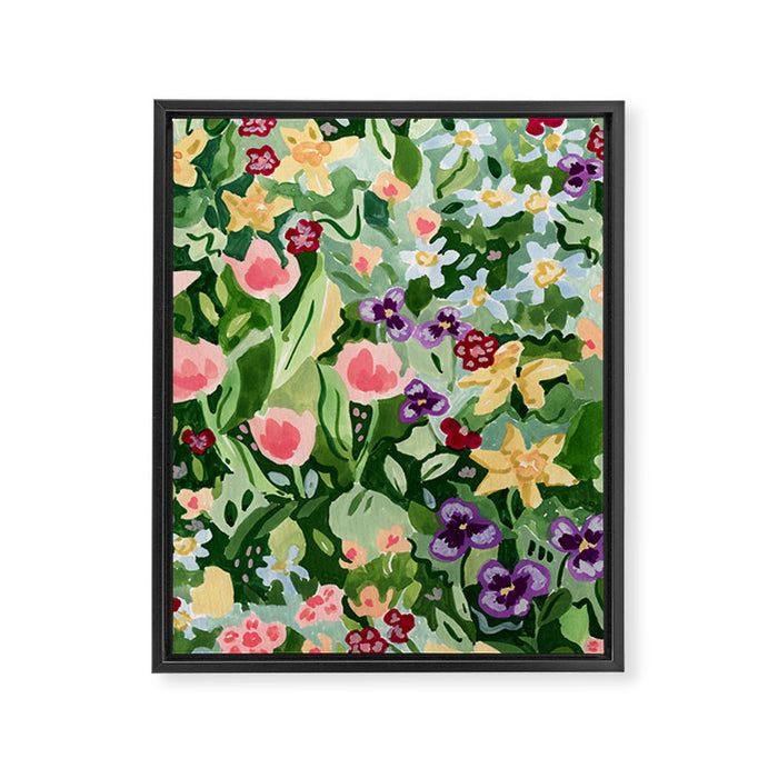 Spring Wildflowers Framed Canvas Print Gallery Image 1